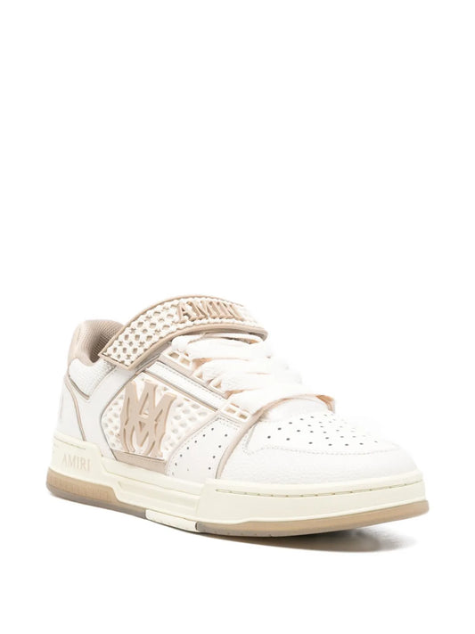 White & Beige MA Skyline Sneakers