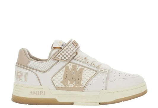 White & Beige MA Skyline Sneakers