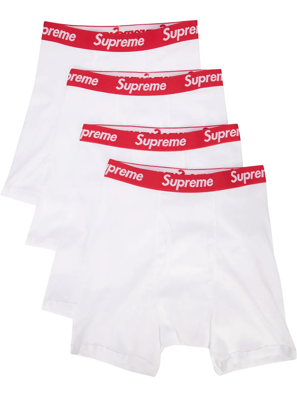 4 PACK Supreme bóxeres Hanes White/Black