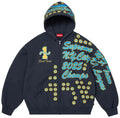 Supreme League Champs Zip Up Hooded Sweatshirt Navy Hombre