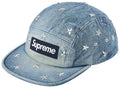 Supreme Stars Studded Denim Camp Cap 'Washed Indigo'