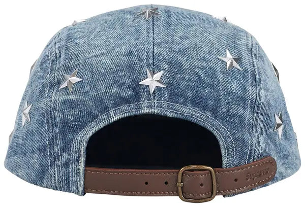 Supreme Stars Studded Denim Camp Cap 'Washed Indigo'