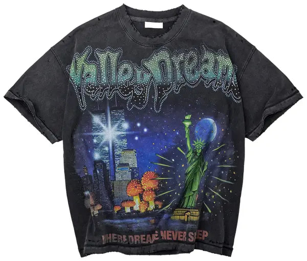 Vale Forever Skyline Bling Tee 'Black'