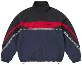 Supreme Logo Taping Track Jacket 'Navy'