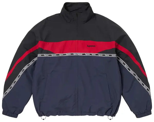 Supreme Logo Taping Track Jacket 'Navy'