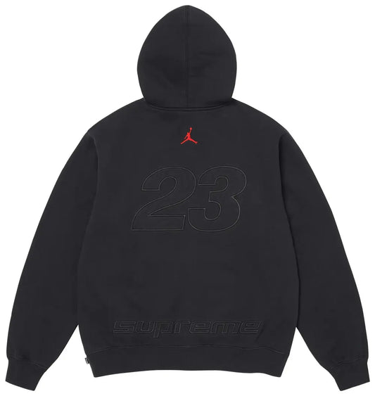 Supreme x Jordan Zip Up Hooded Sweatshirt 'Black'