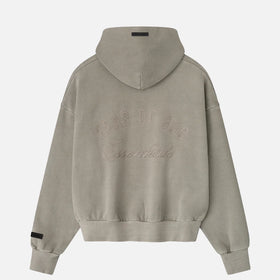 Fear of God ESSENTIALS Smoke Grey Classic Fleece Zip Up Hoodie