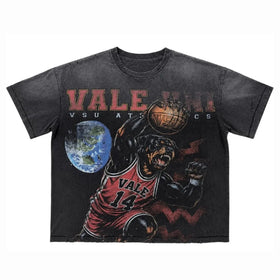 VSU Athletics Dog Basketball Faded Black Tee