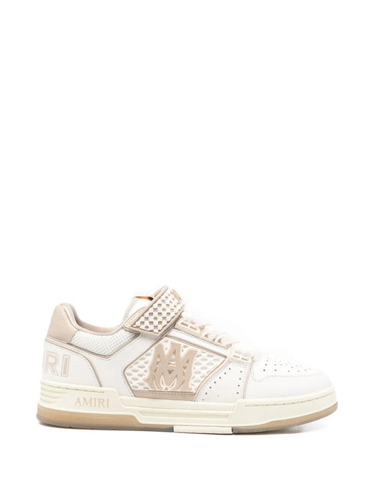 White & Beige MA Skyline Sneakers