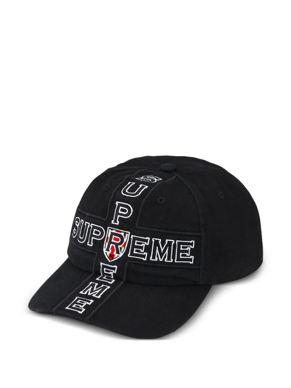 Supreme gorra Cross con 6 paneles Black