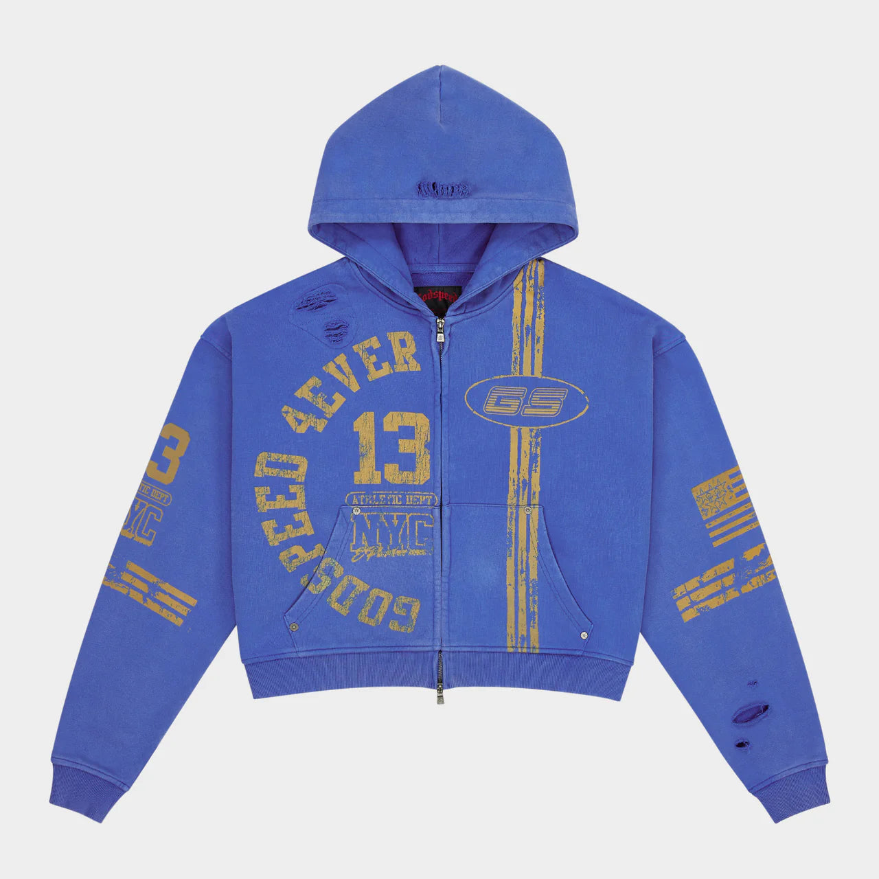 Roadster Zip Hoodie (Blue Yellow)