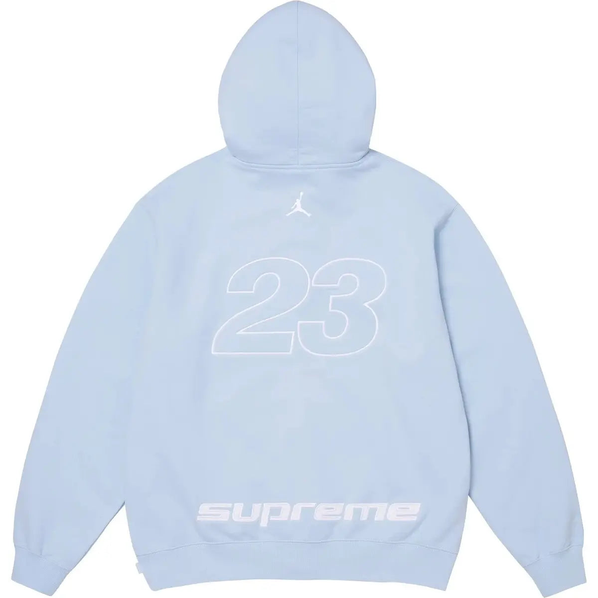 Supreme x Jordan Zip Up Hooded Sweatshirt 'Light Blue'