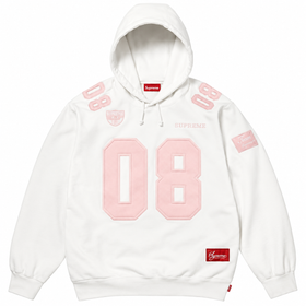 Football Jersey Hooded Sweatshirt Pink