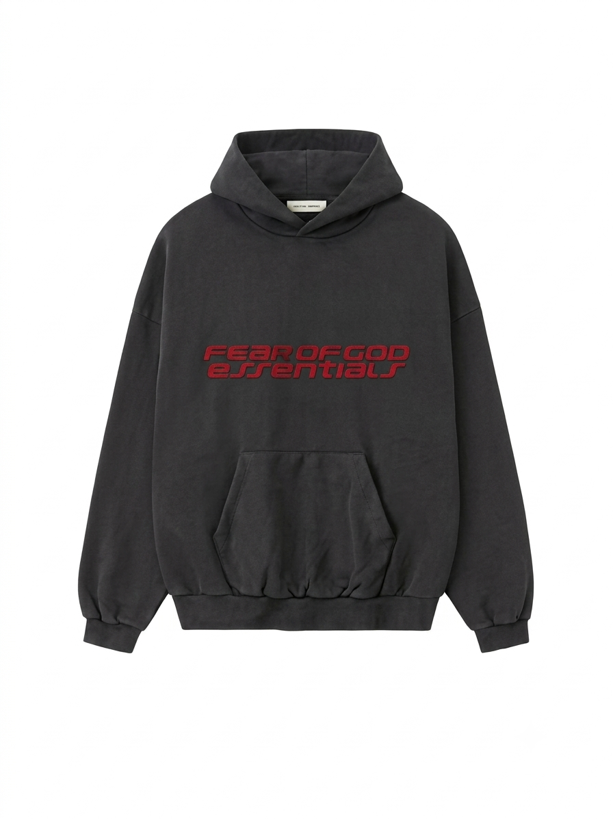 Heavy Fleece 90s Hoodie Iron Grey