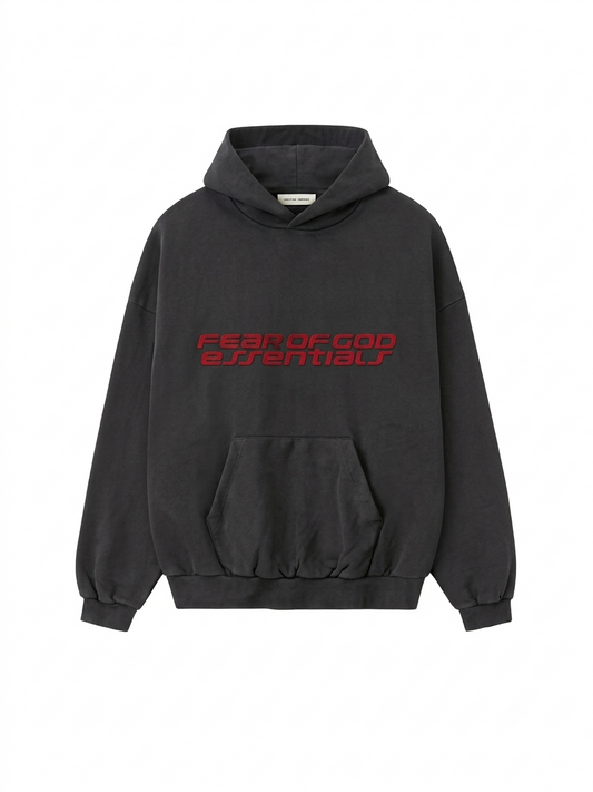 Heavy Fleece 90s Hoodie Iron Grey