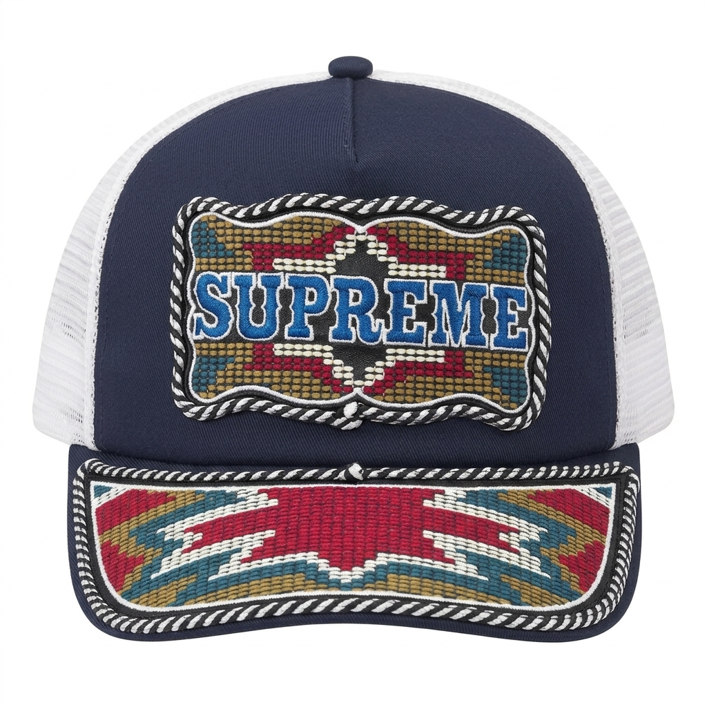 Western Embroidered Mesh Back 5-Panel