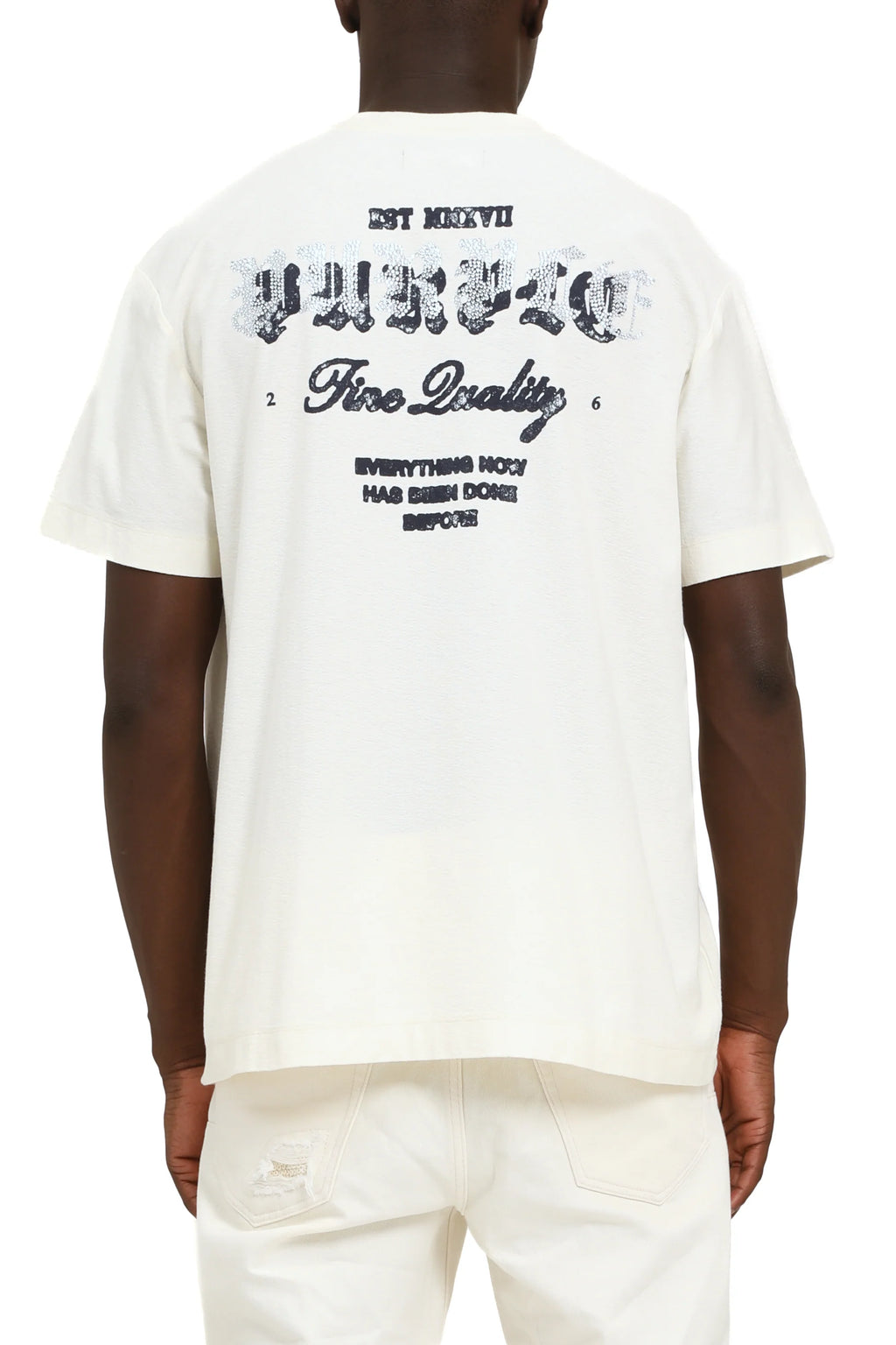 Gothic Crystal Textured Jersey T-Shirt