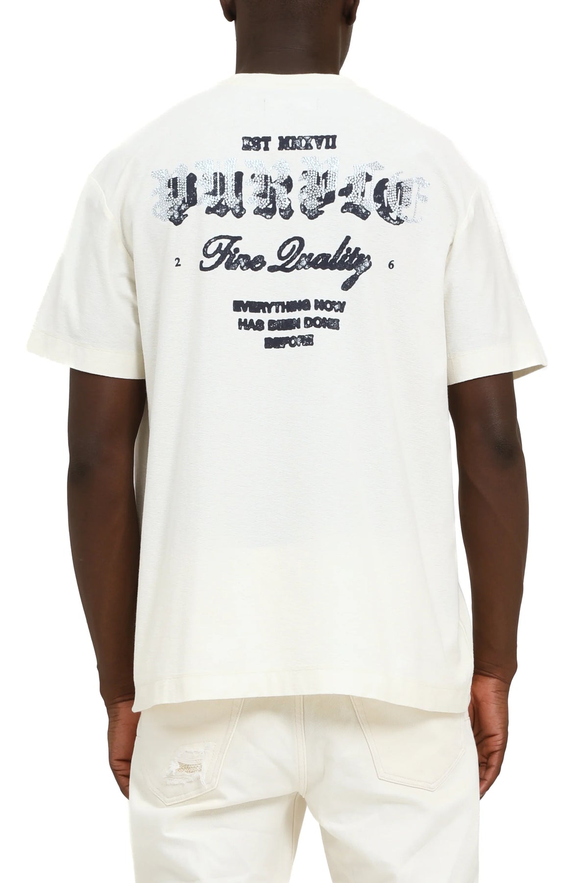Gothic Crystal Textured Jersey T-Shirt