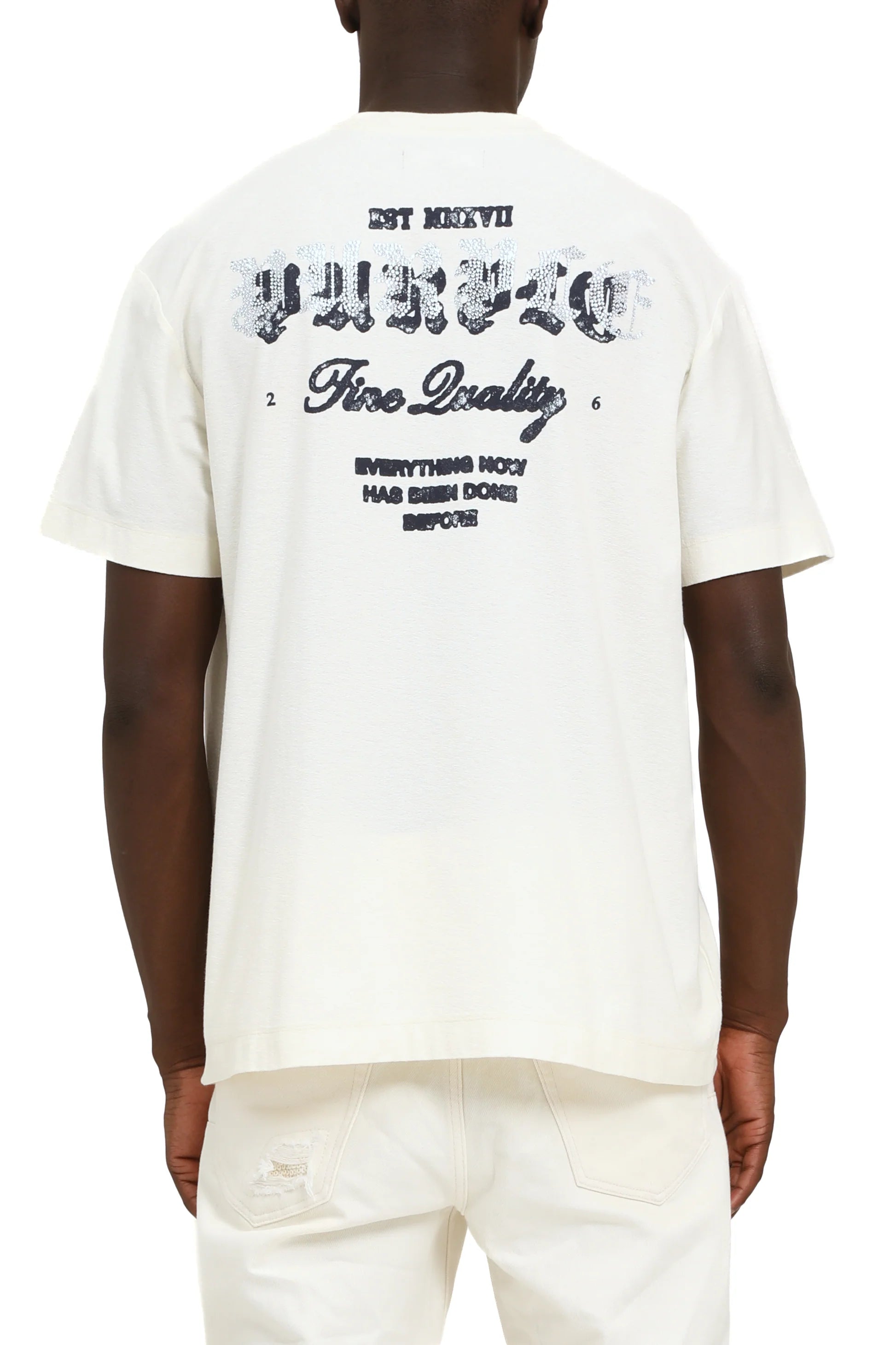 Gothic Crystal Textured Jersey T-Shirt