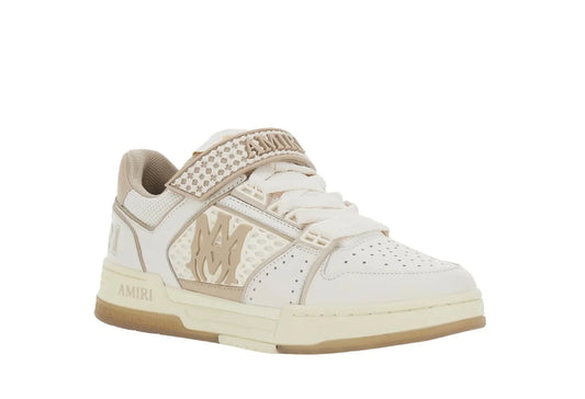 White & Beige MA Skyline Sneakers