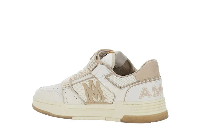 White & Beige MA Skyline Sneakers