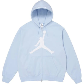 Supreme x Jordan Zip Up Hooded Sweatshirt 'Light Blue'