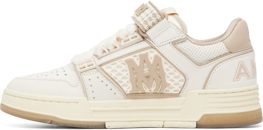 White & Beige MA Skyline Sneakers