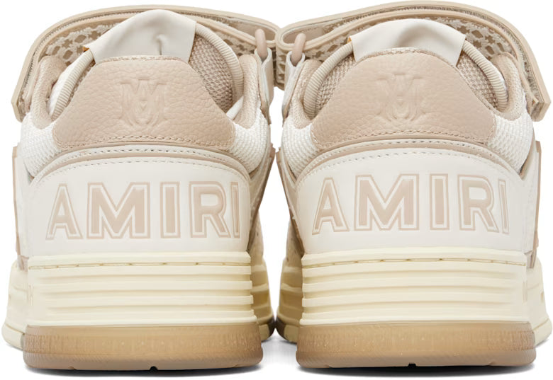 White & Beige MA Skyline Sneakers