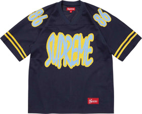 supreme reflective football jersey Navy