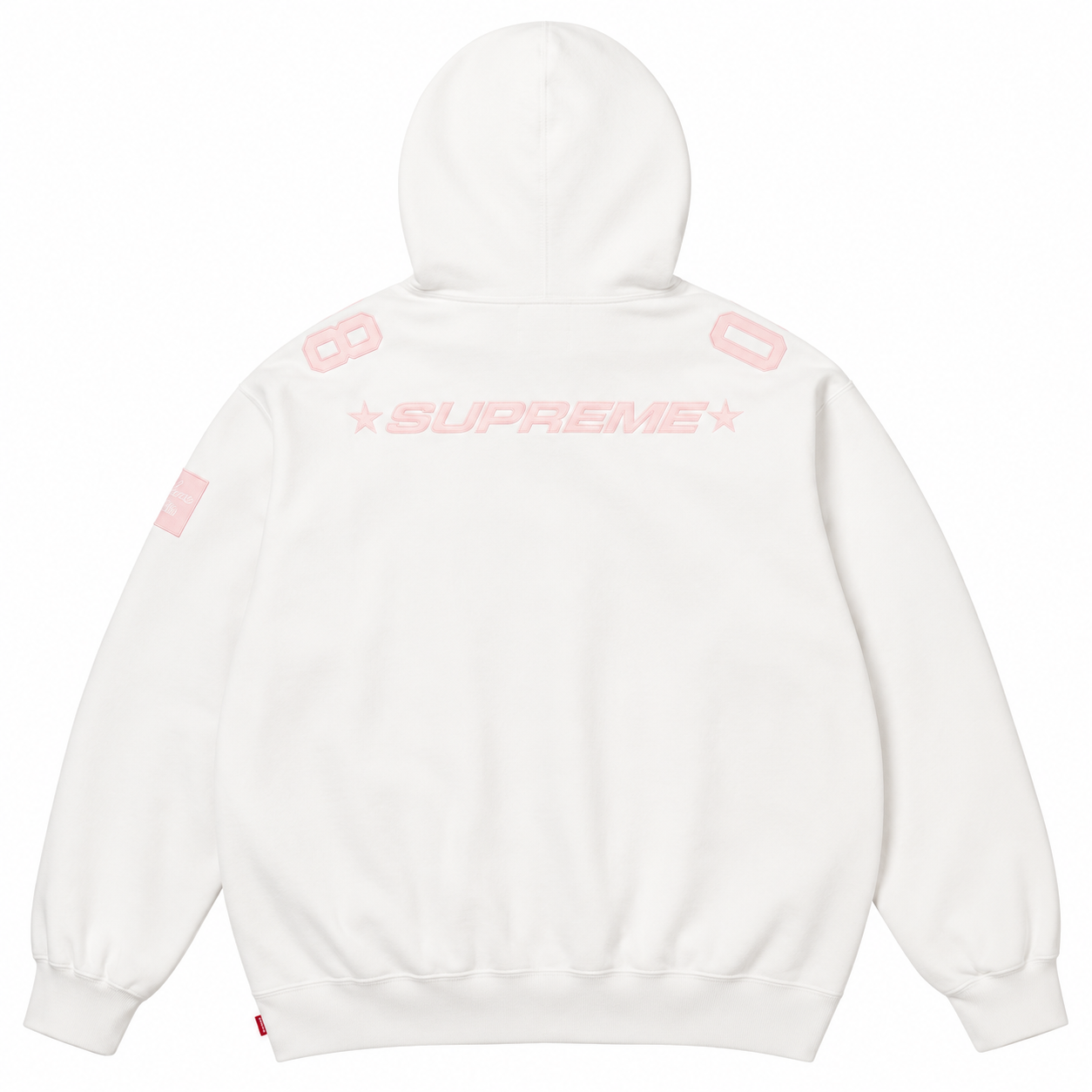 Football Jersey Hooded Sweatshirt Pink
