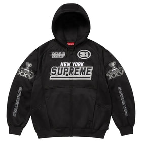 Supreme Football Zip Up Hooded Sweatshirt