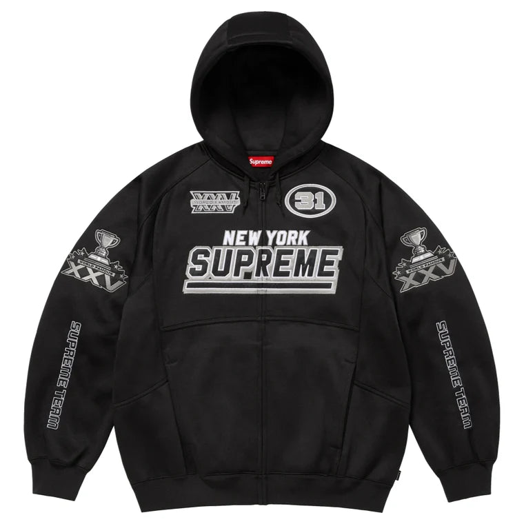 Supreme Football Zip Up Hooded Sweatshirt