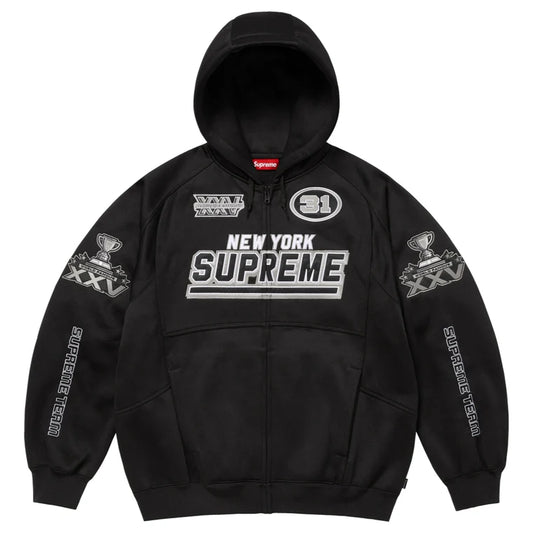 Supreme Football Zip Up Hooded Sweatshirt