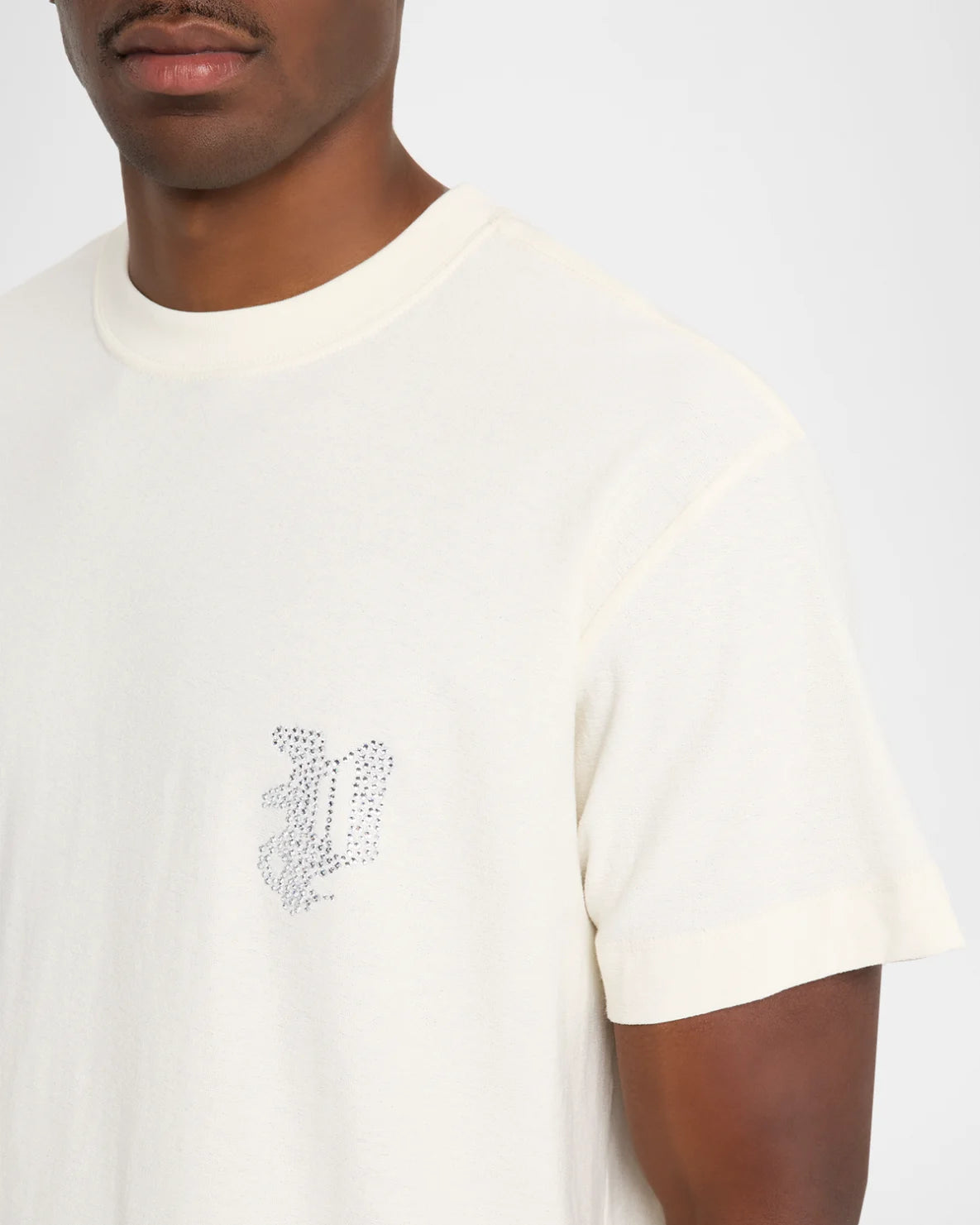 Gothic Crystal Textured Jersey T-Shirt