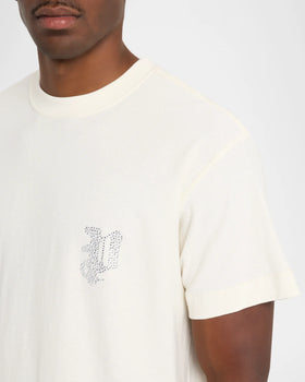 Gothic Crystal Textured Jersey T-Shirt