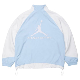 Supreme x Jordan Zip Up Hooded Sweatshirt 'Light Blue'