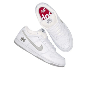 Nike SB Dunk Low Supreme 94 White Metallic Silver
