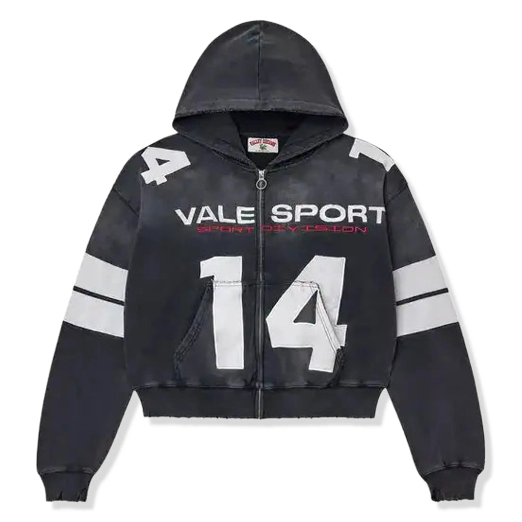 Vale Forever Jerzee Black Zip-Up Hoodie
